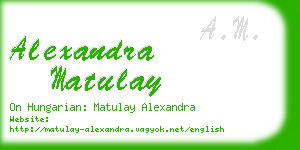 alexandra matulay business card